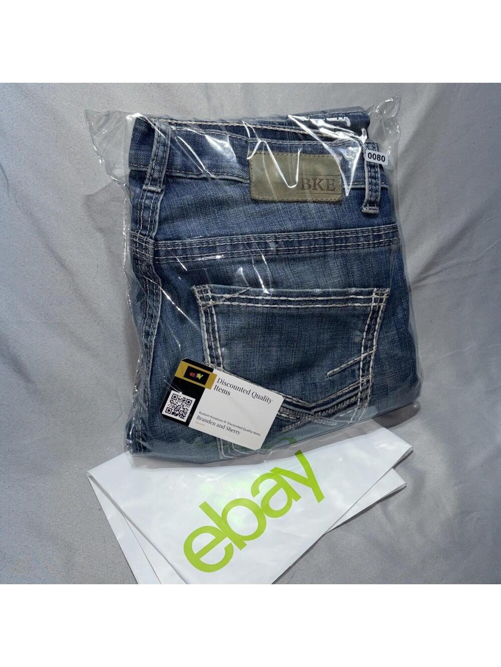 BKE Alec Jeans Straight Leg Mens 31 Long Distressed Blue Western Denim (31x37) - Picture 11 of 11
